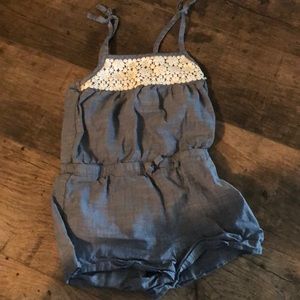 Toddler girls jean romper